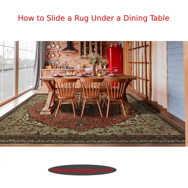 How to Slide a Rug Under a Dining Table